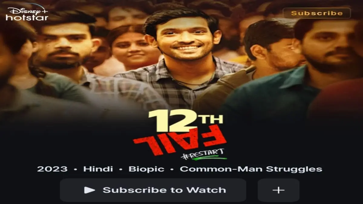 12th Fail Movie Ott Released