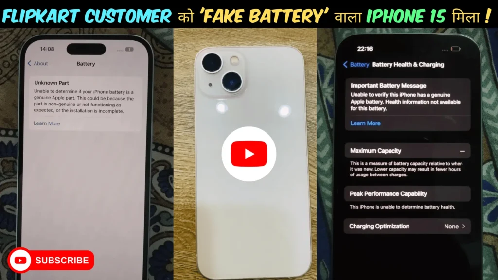 iPhone 15 with Fake Battery 