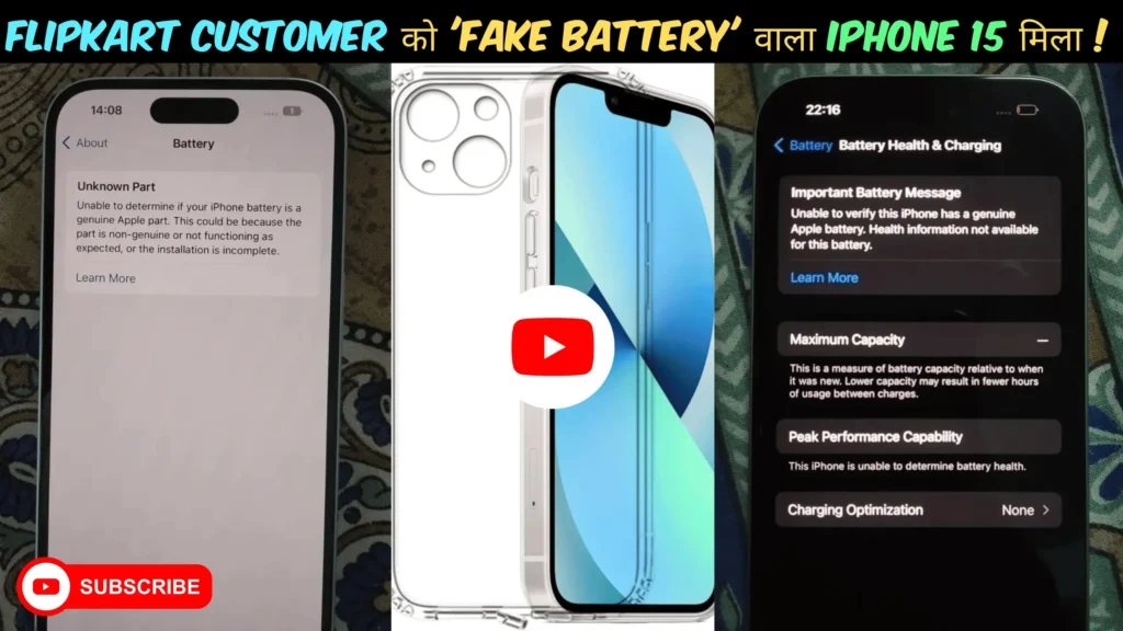 iPhone 15 with Fake Battery 
