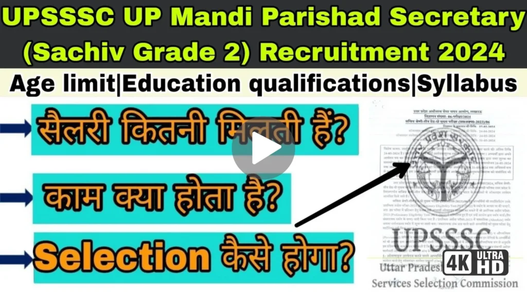 UP Mandi Parishad Secretary Recruitment 2024